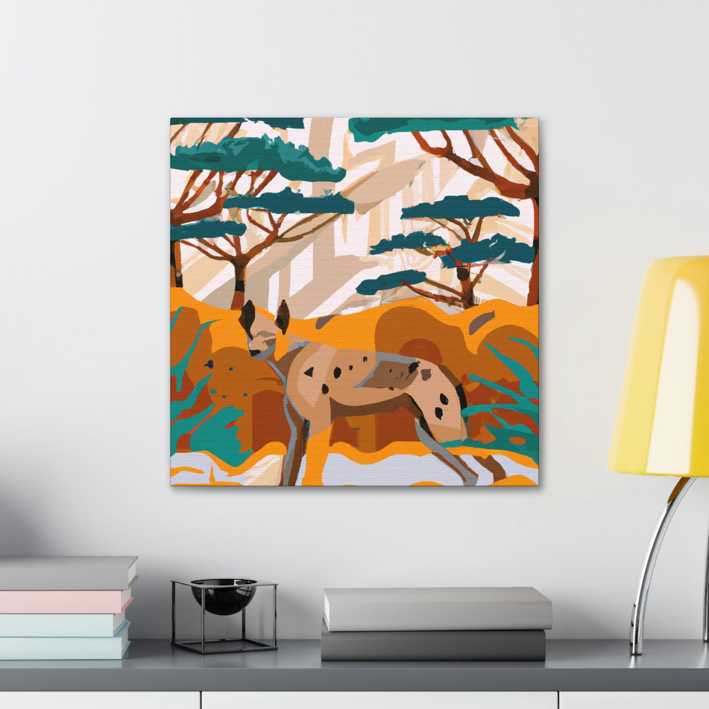 "Roaming Hyena Prowls". - Canvas