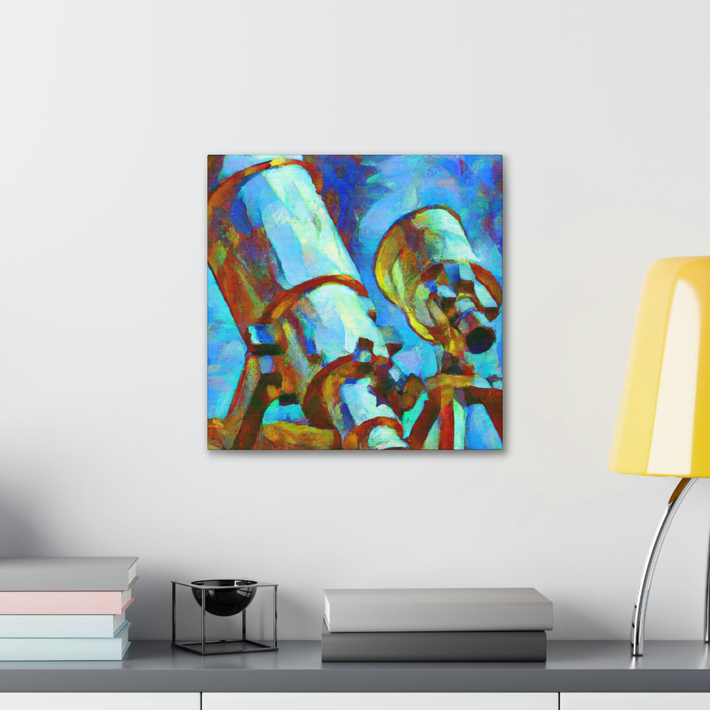 "Stargazing Through Telescopes" - Canvas