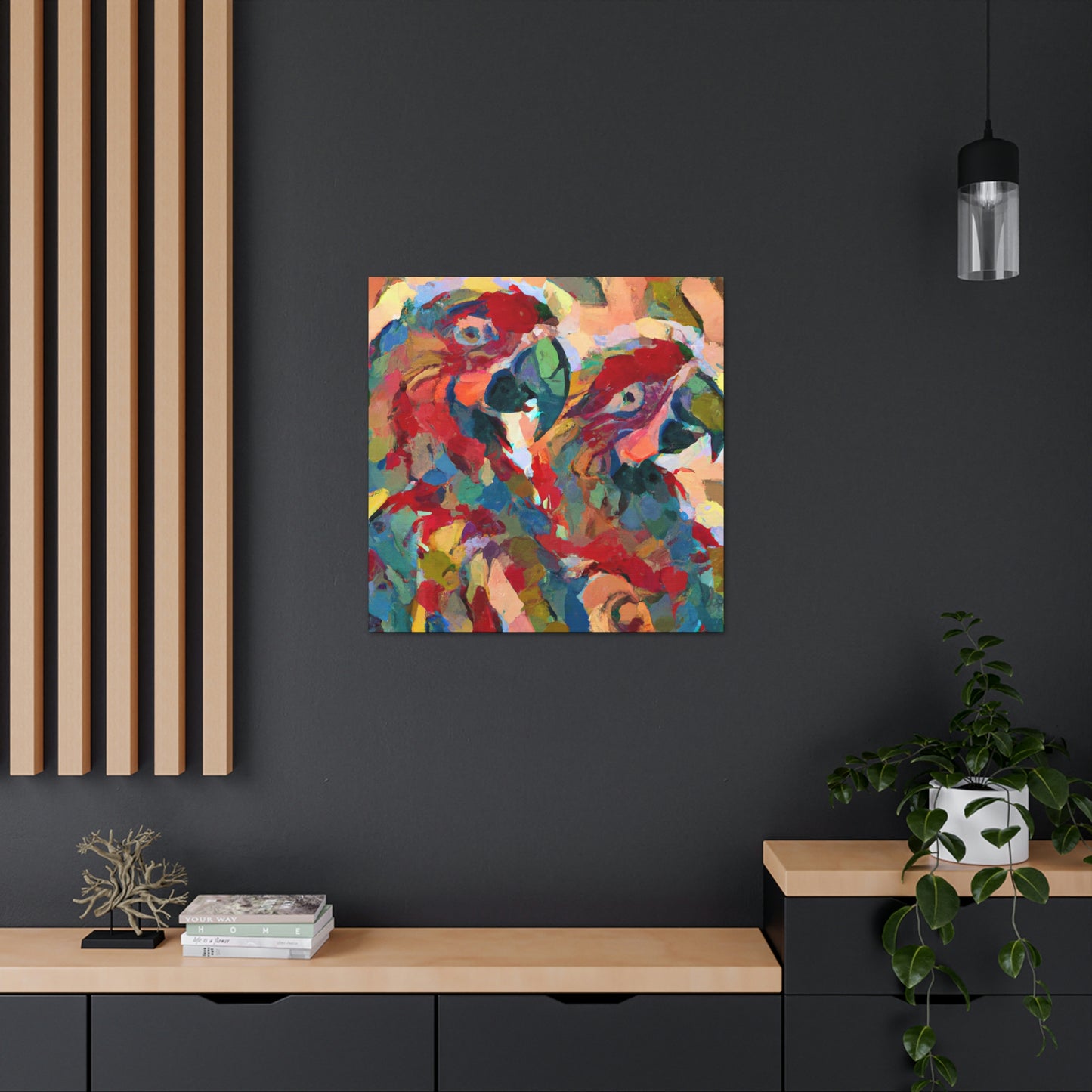 "Pionus Celestial Canvas" - Canvas