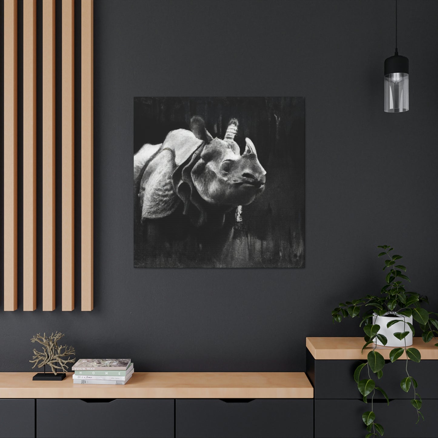 Rhino Majestic Splendor - Canvas