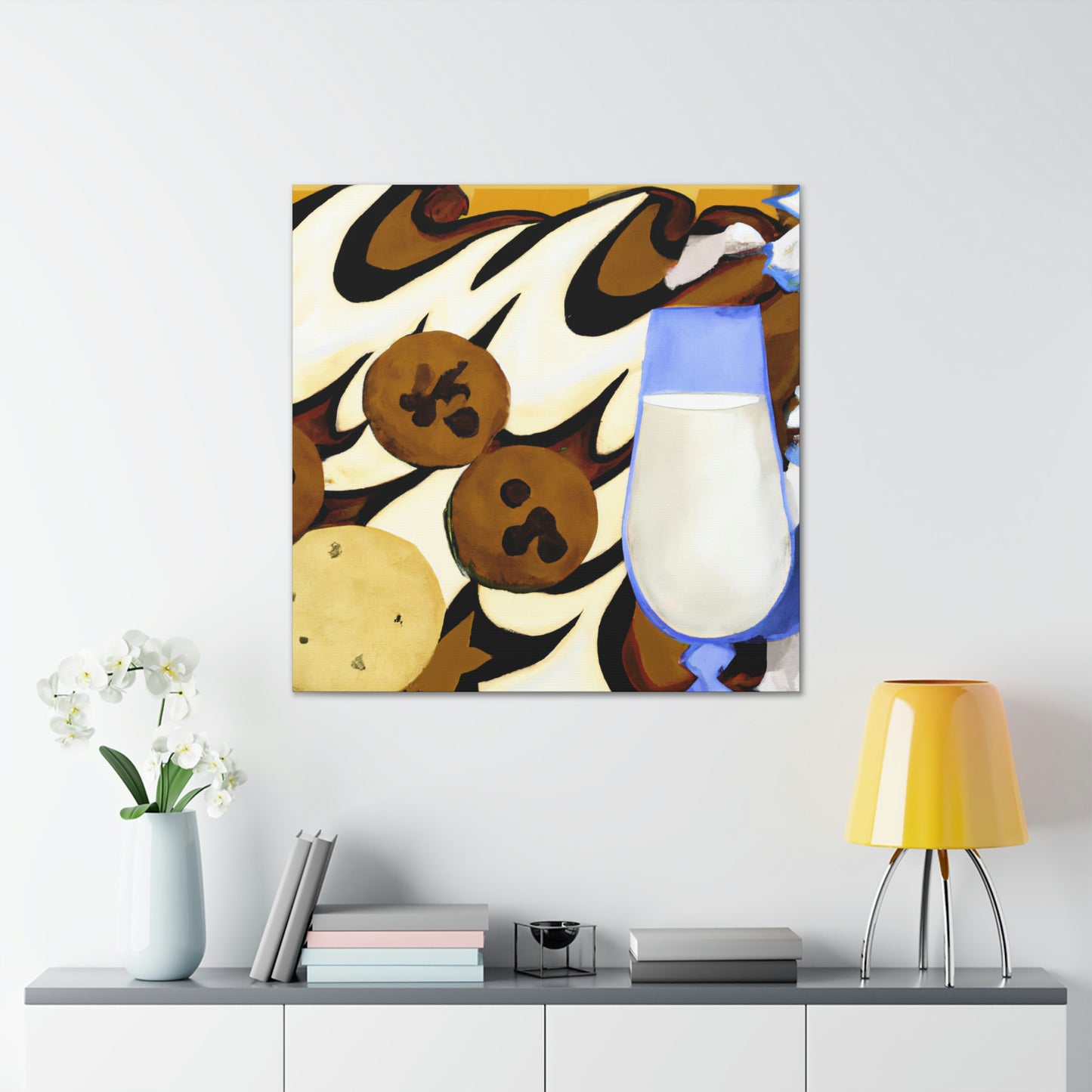 "Milk and Cookies Deco" - Canvas