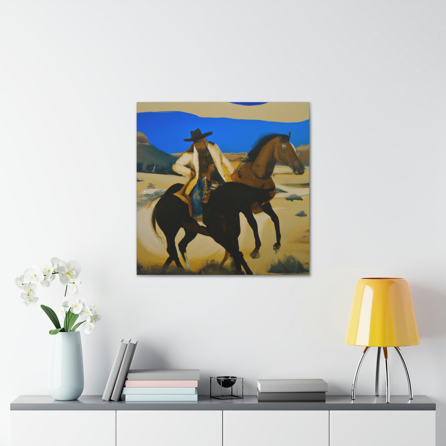 "Horses in Pasture Glow" - Canvas