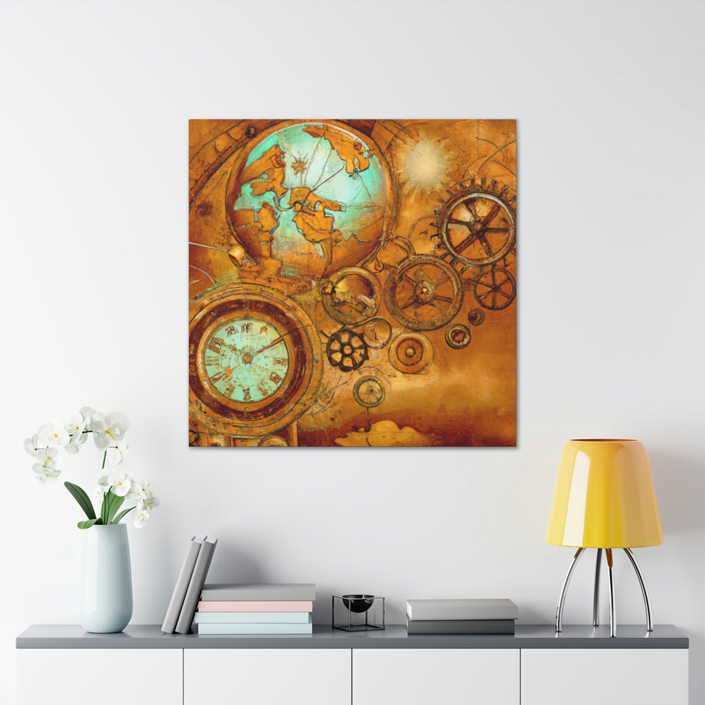 Steampunk Celestial Mapping - Canvas