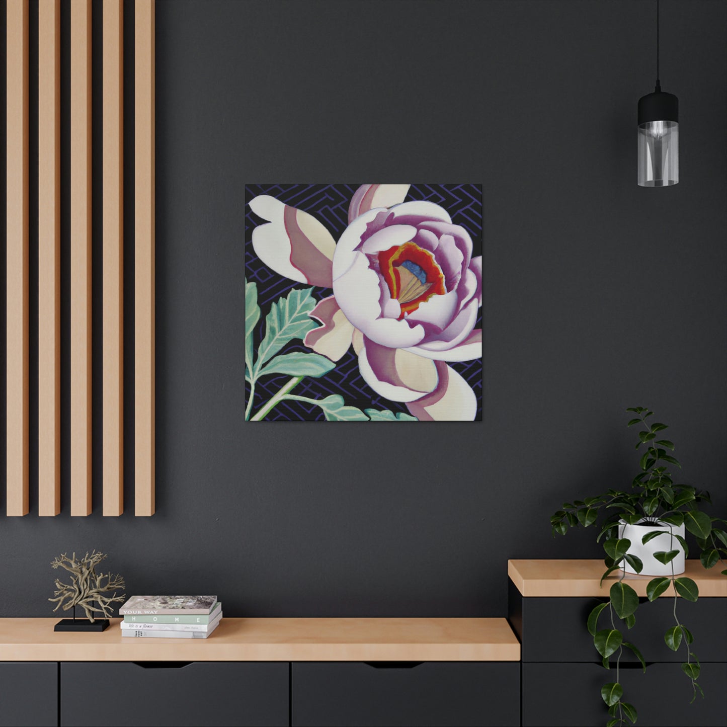 "Peony in Art Deco" - Canvas