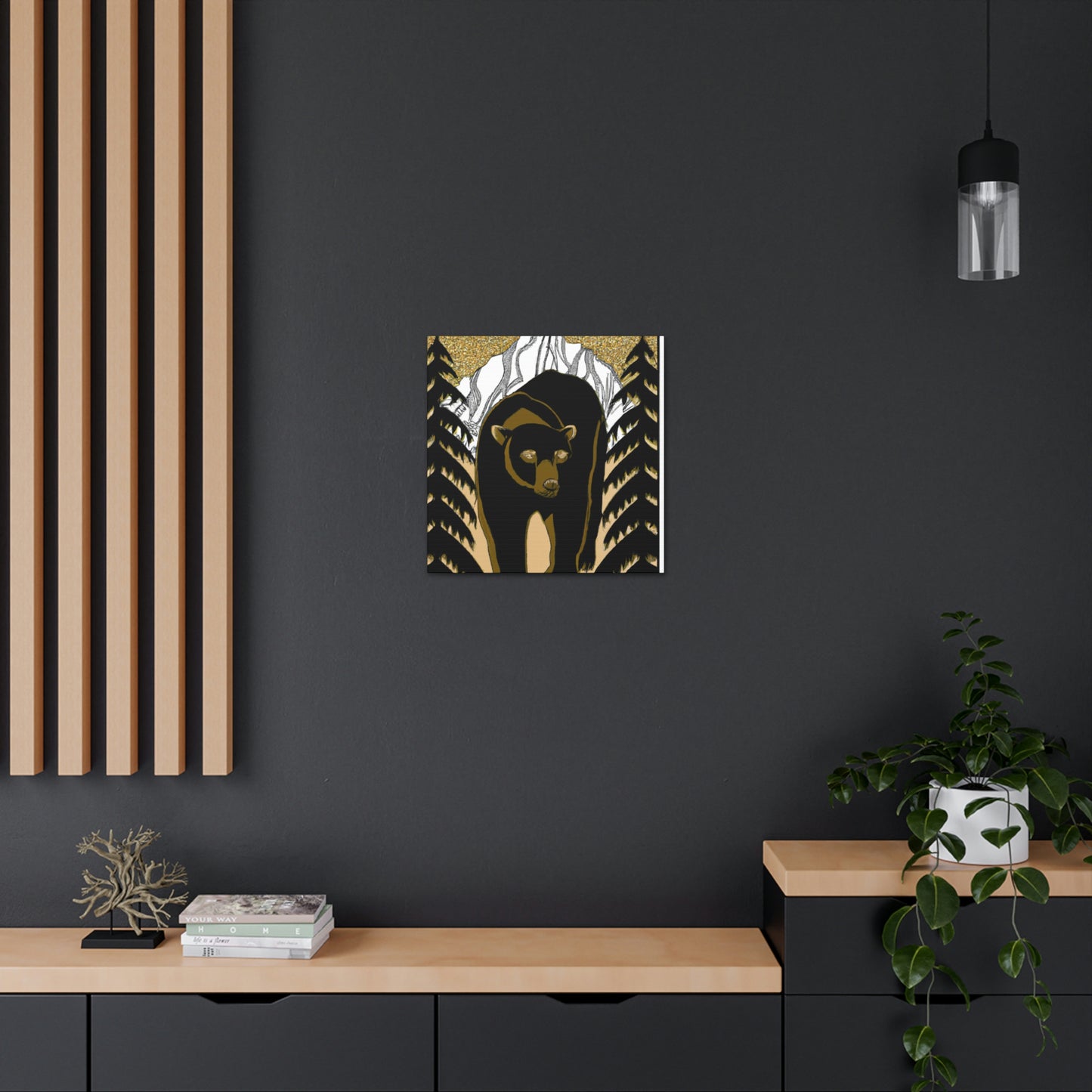 Dancing Art Deco Bear - Canvas