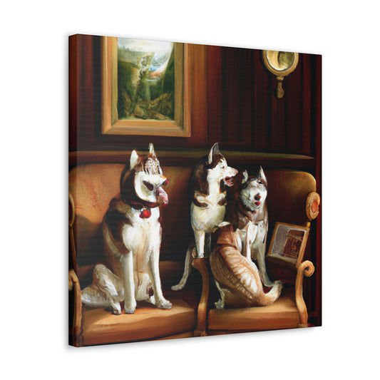 "Siberian Husky Reflections" - Canvas