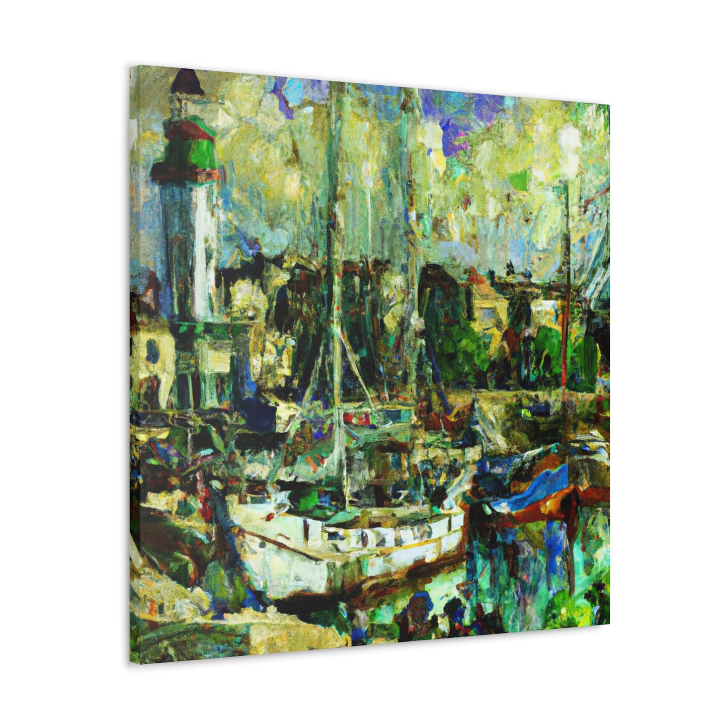 Harbor at Sunset Glow - Canvas