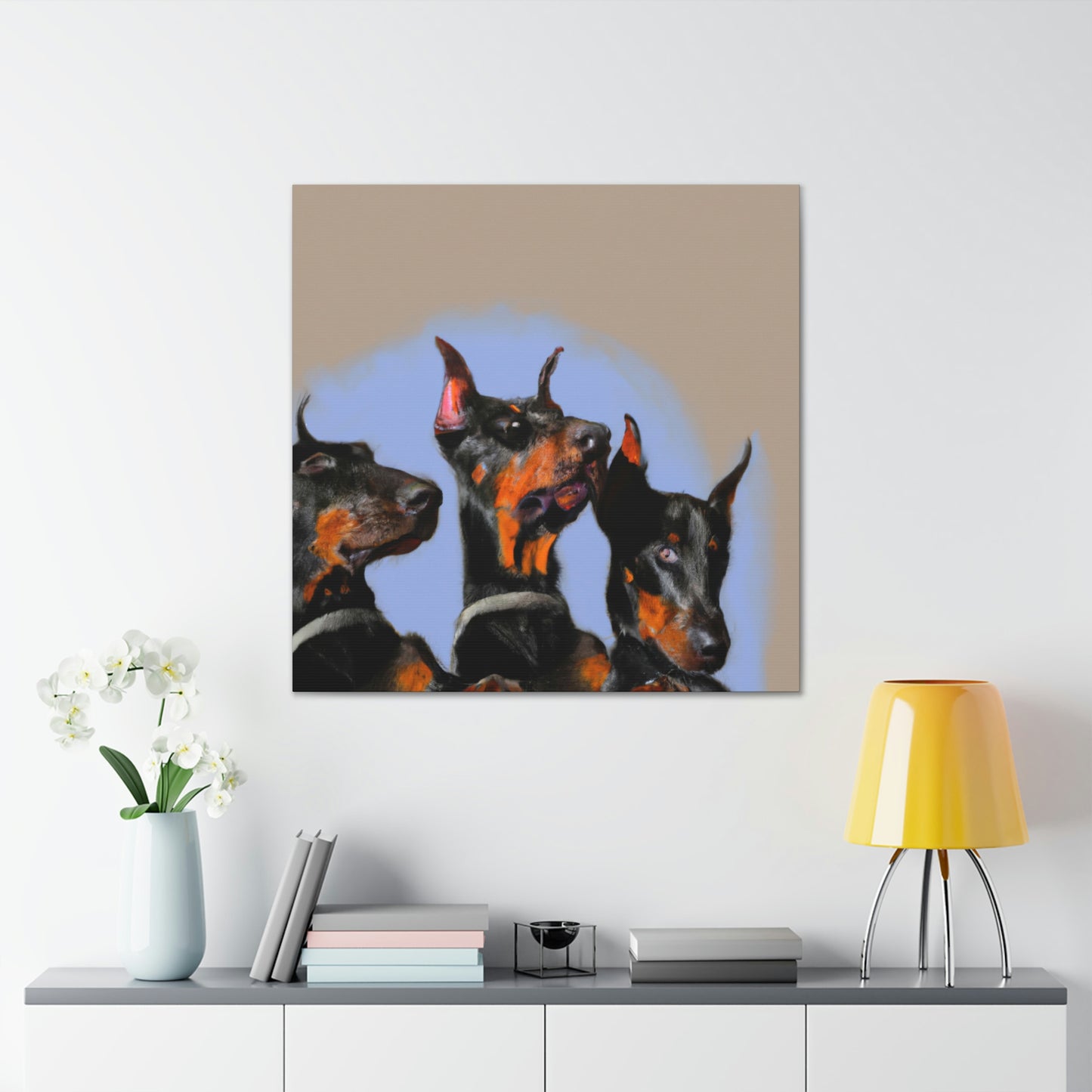 Doberman in Stillness - Canvas