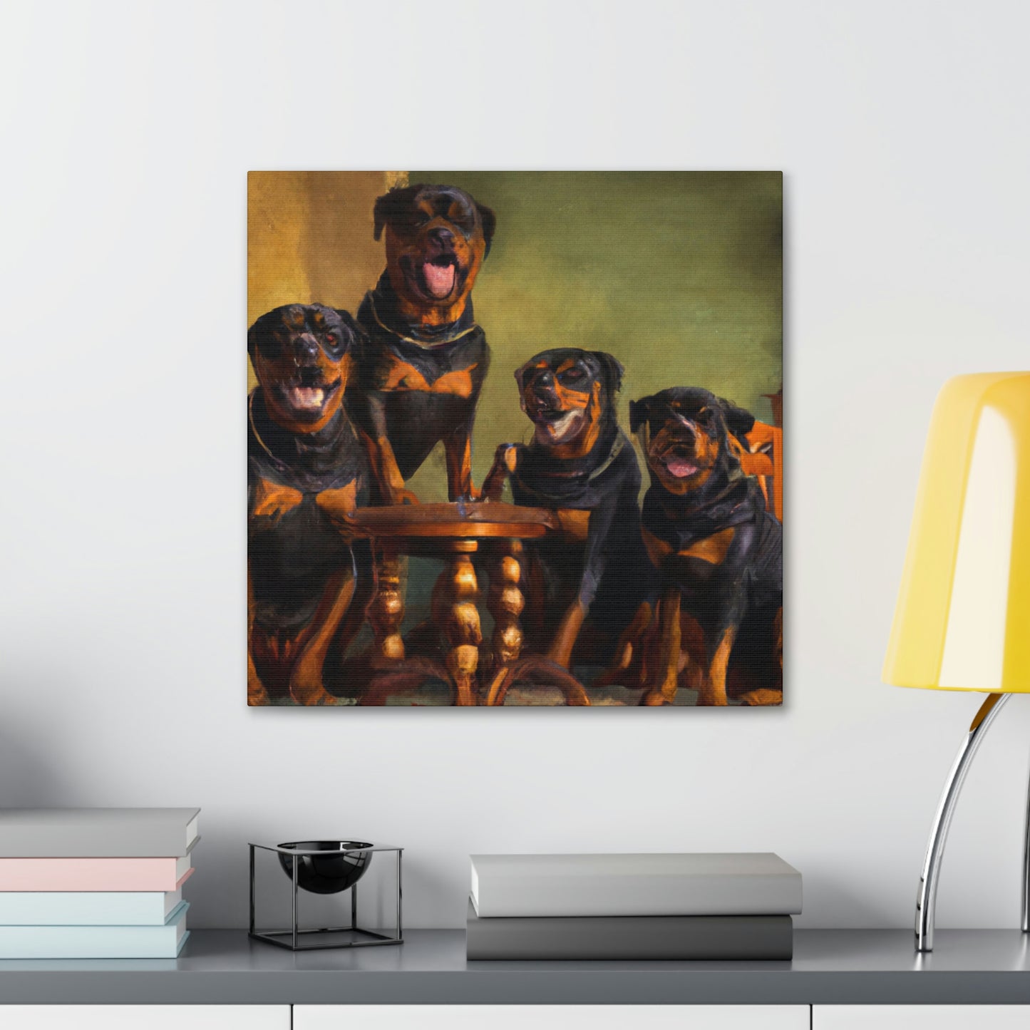 A Rottweiler's Regard - Canvas