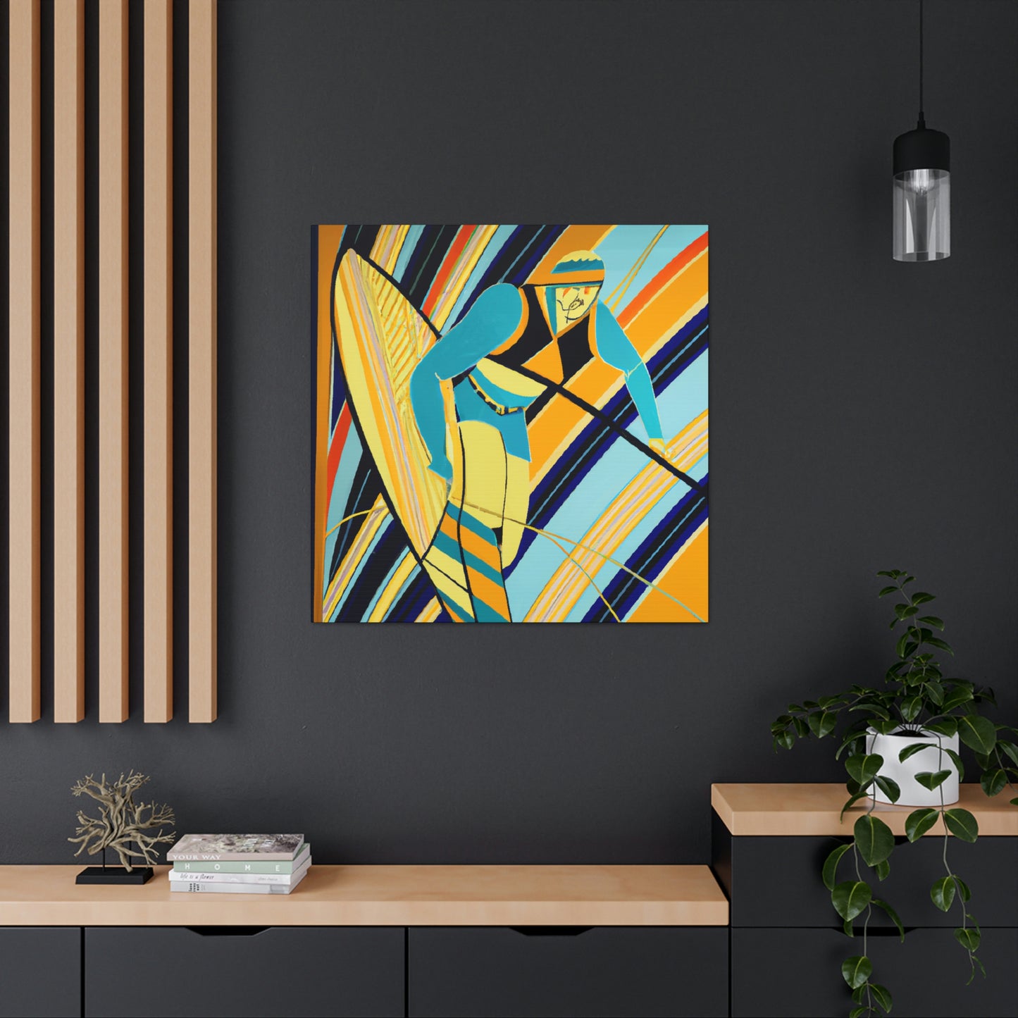 "Surfing Deco Dream" - Canvas