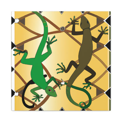 Lizards in Deco Style - Canvas