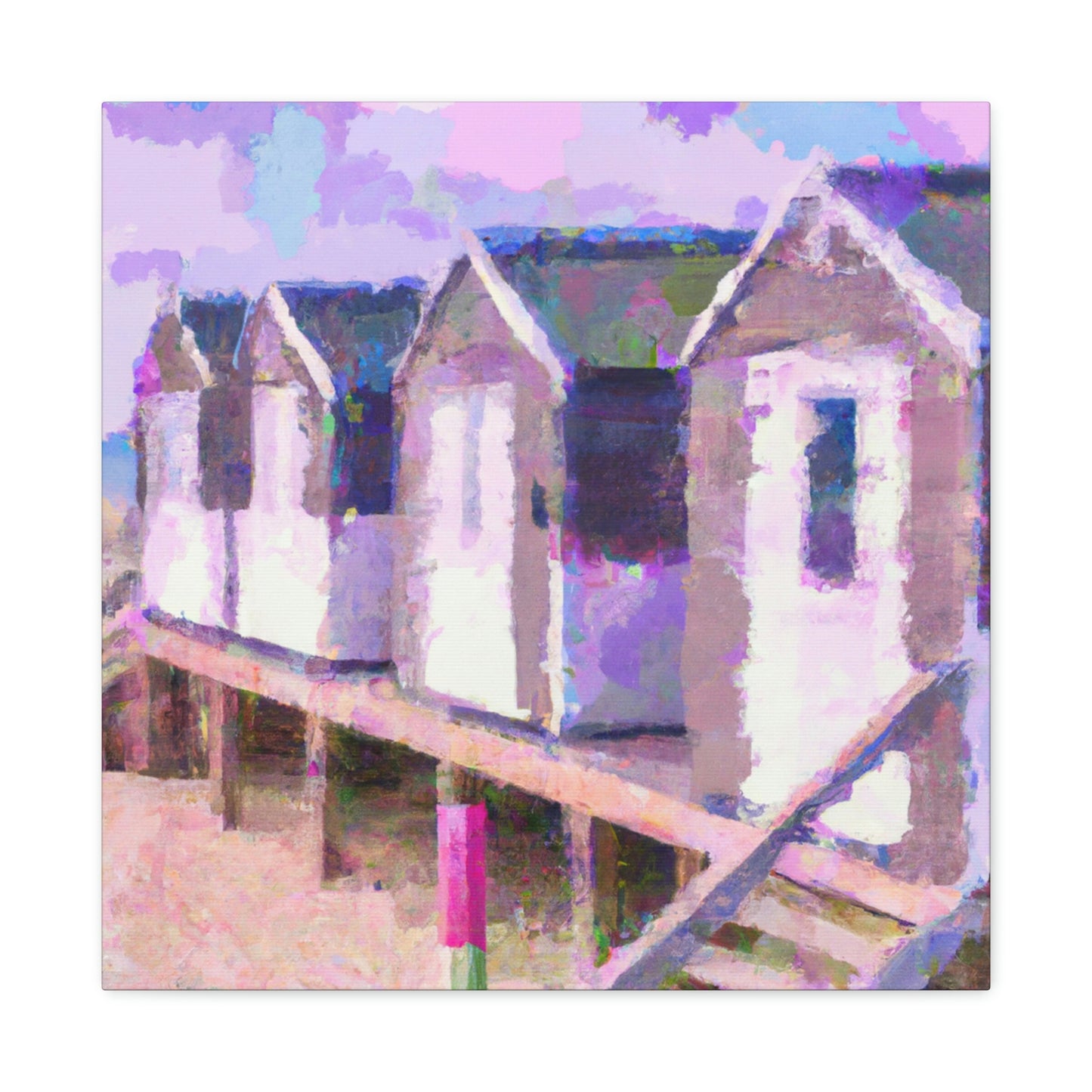 "Beach Cottages Dreaming" - Canvas