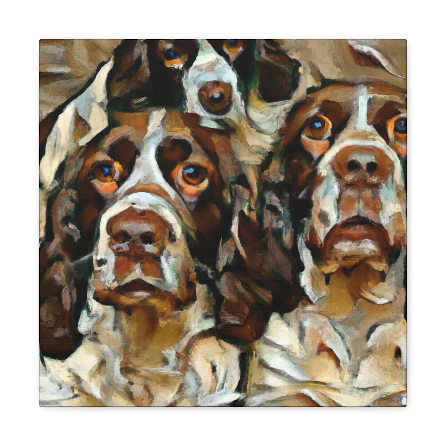 English Springer Watching - Canvas