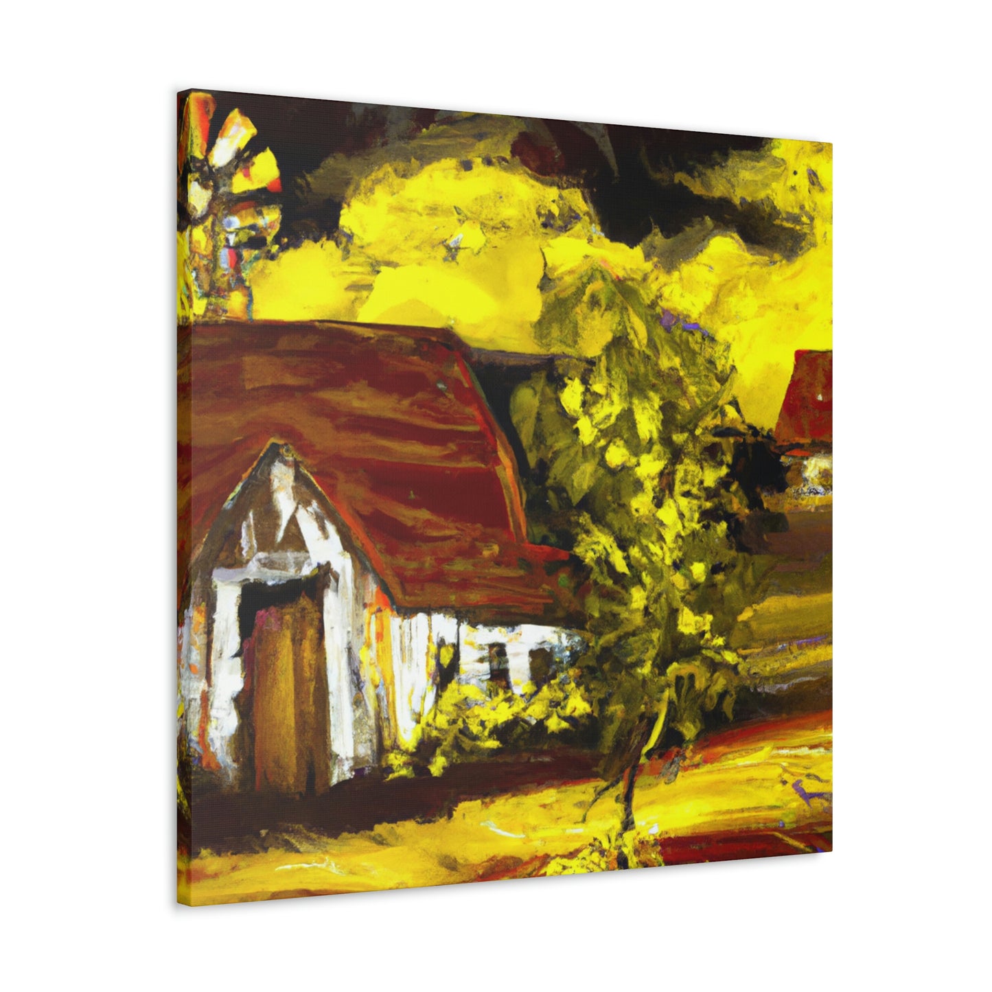 Barn in Expressionism - Canvas