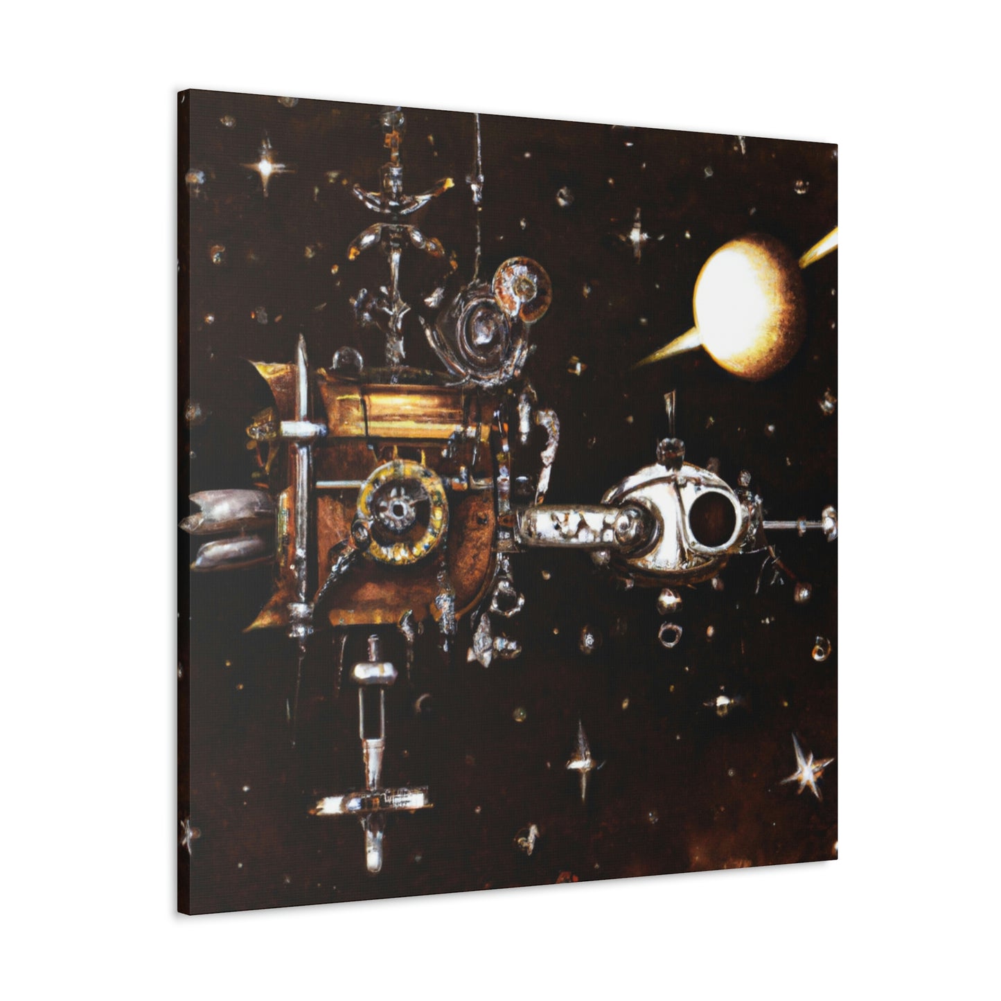 Satellite in Steampunk Times - Canvas