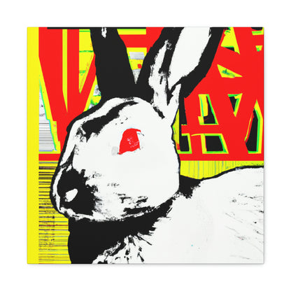 Rabbit in Moonlight Glow. - Canvas