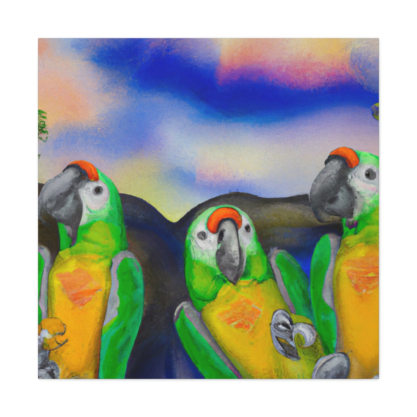 Parrots of Paradise Surreal - Canvas