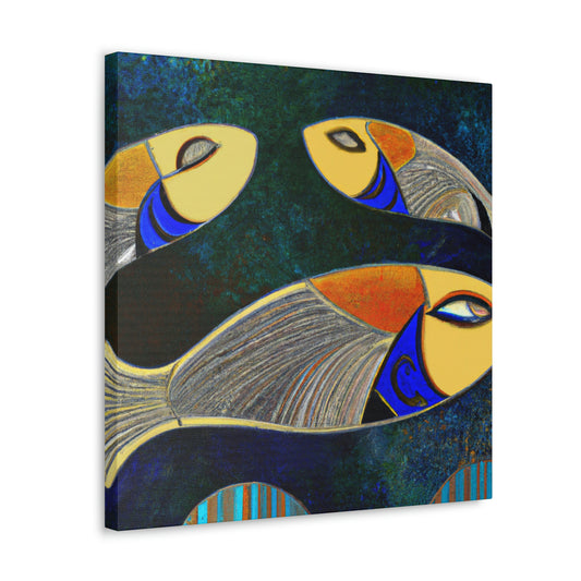 "Dancing Killifish Splendor" - Canvas