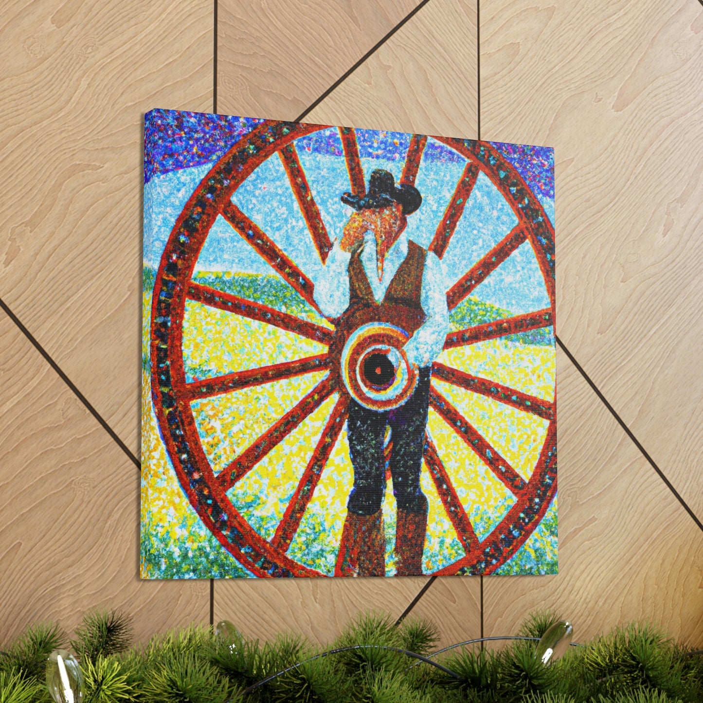 "Wheel of Time Pointillism" - Canvas