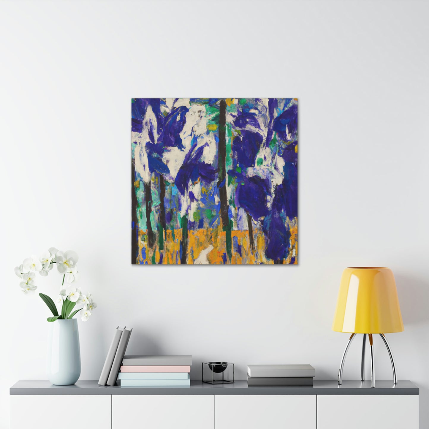 "Iris in Abstraction". - Canvas