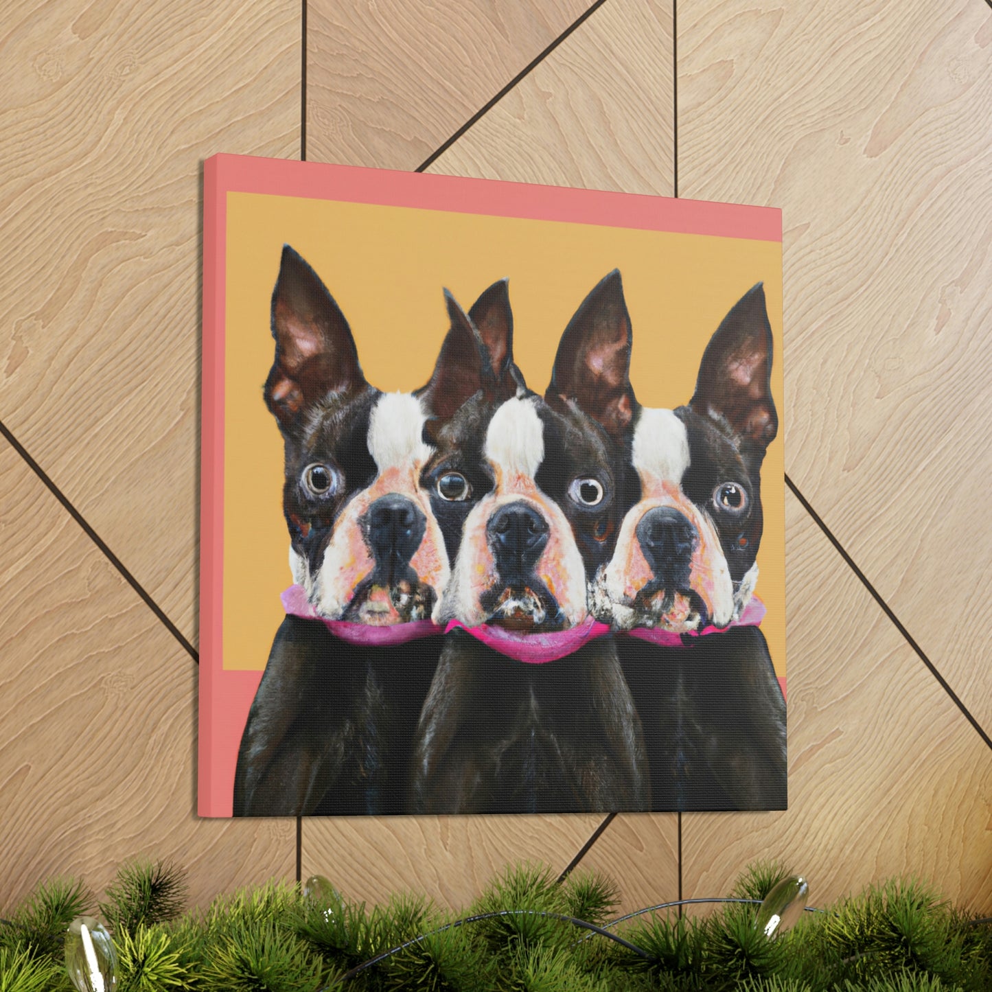 "Boston Terrier Minimalism" - Canvas