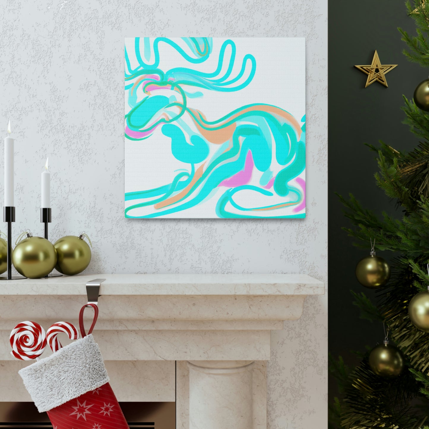 "Reindeer Fauvist Dream" - Canvas