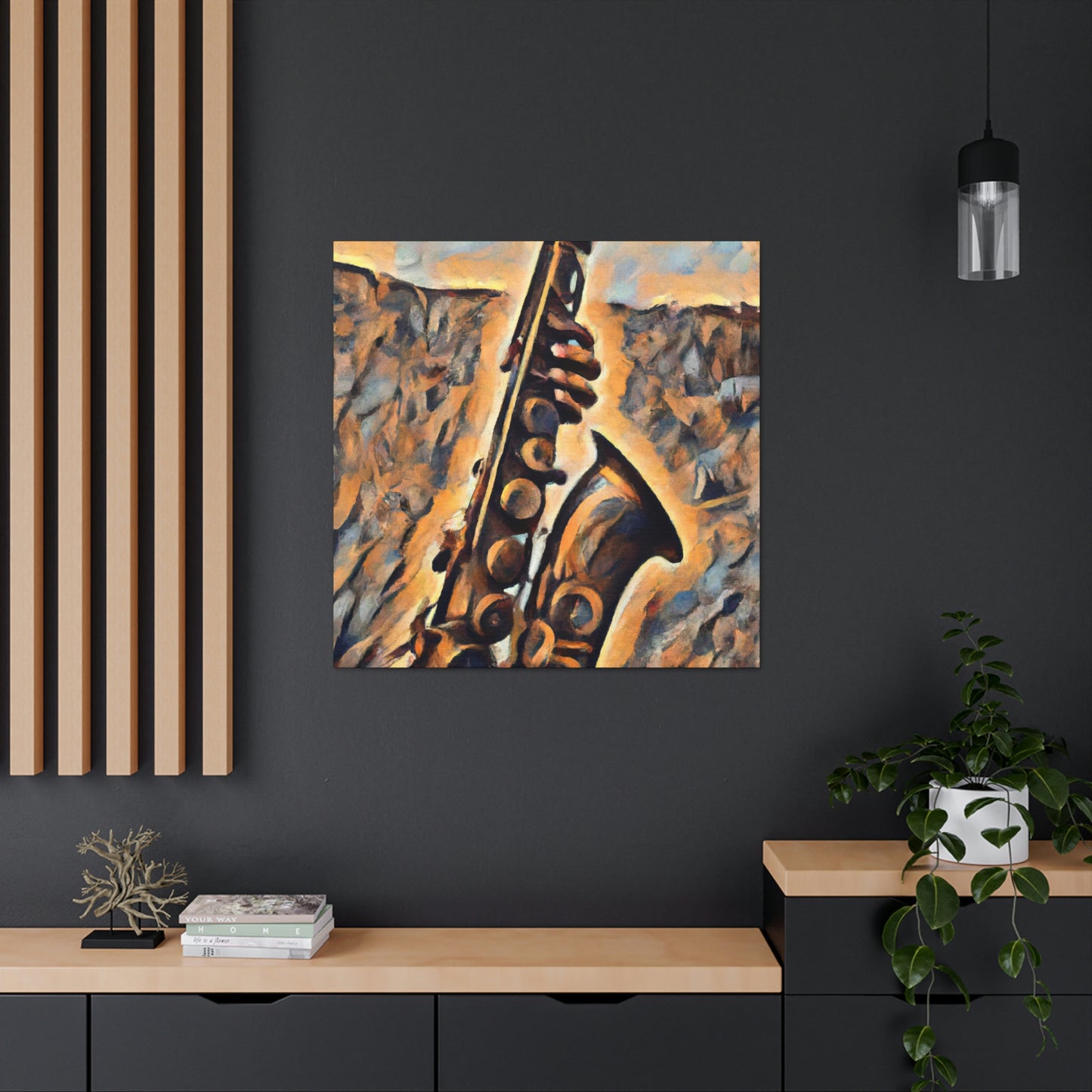 "Saxophone's Sweet Serenade" - Canvas