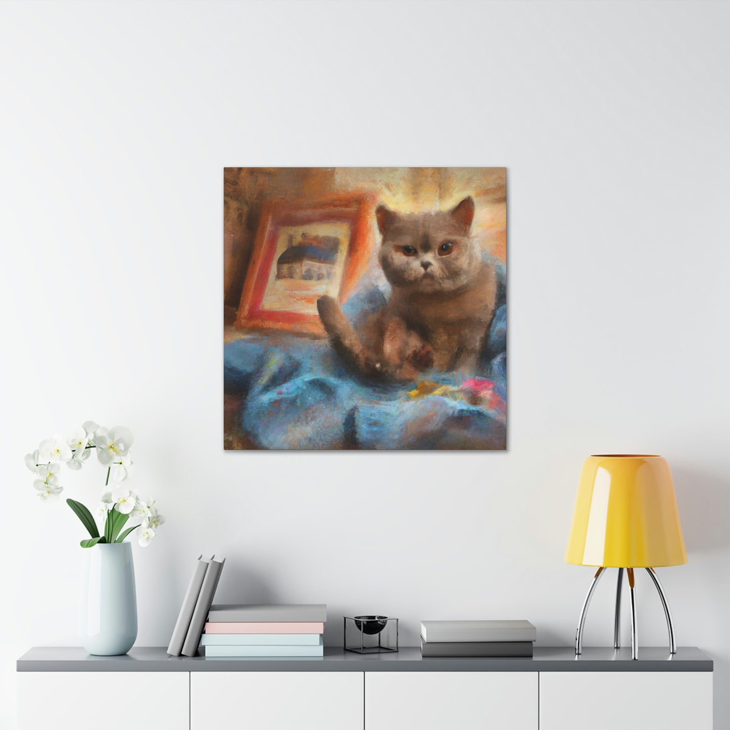 Feline Devotion Surreal - Canvas