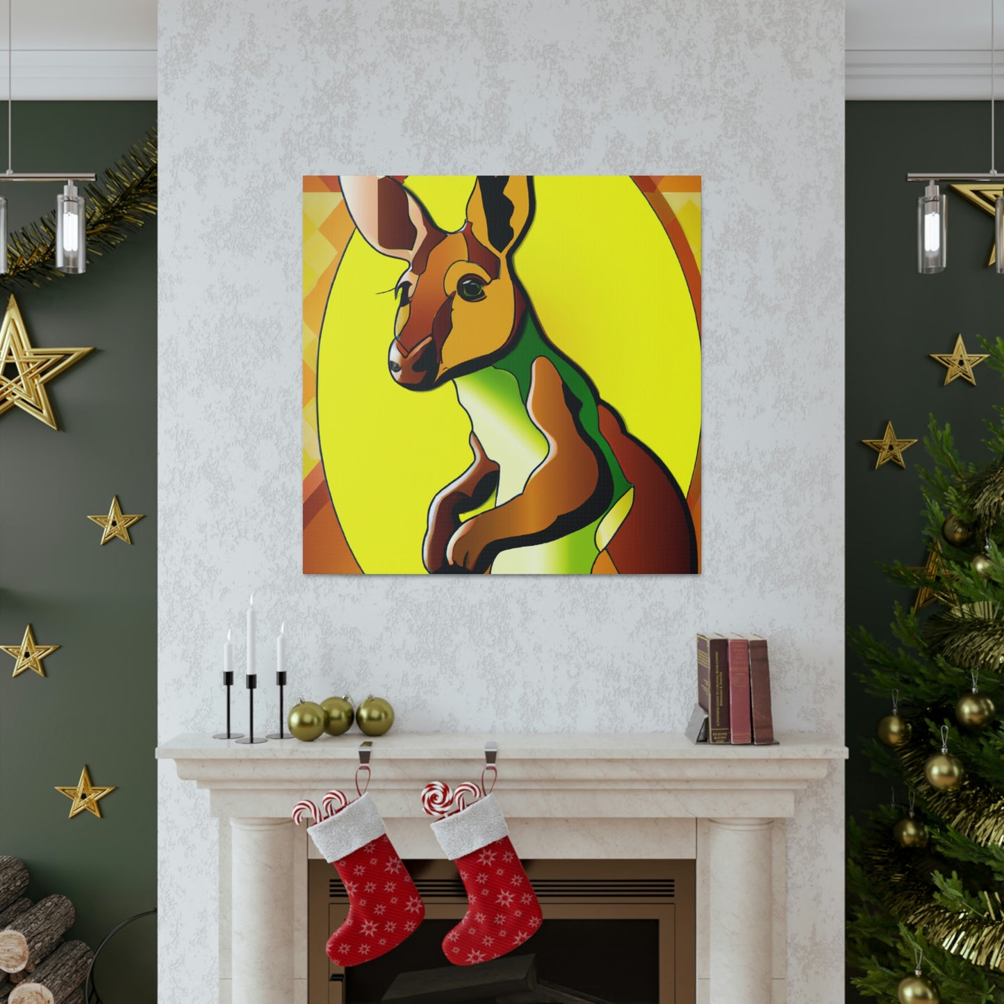 "Wallaby Amidst Glitter" - Canvas