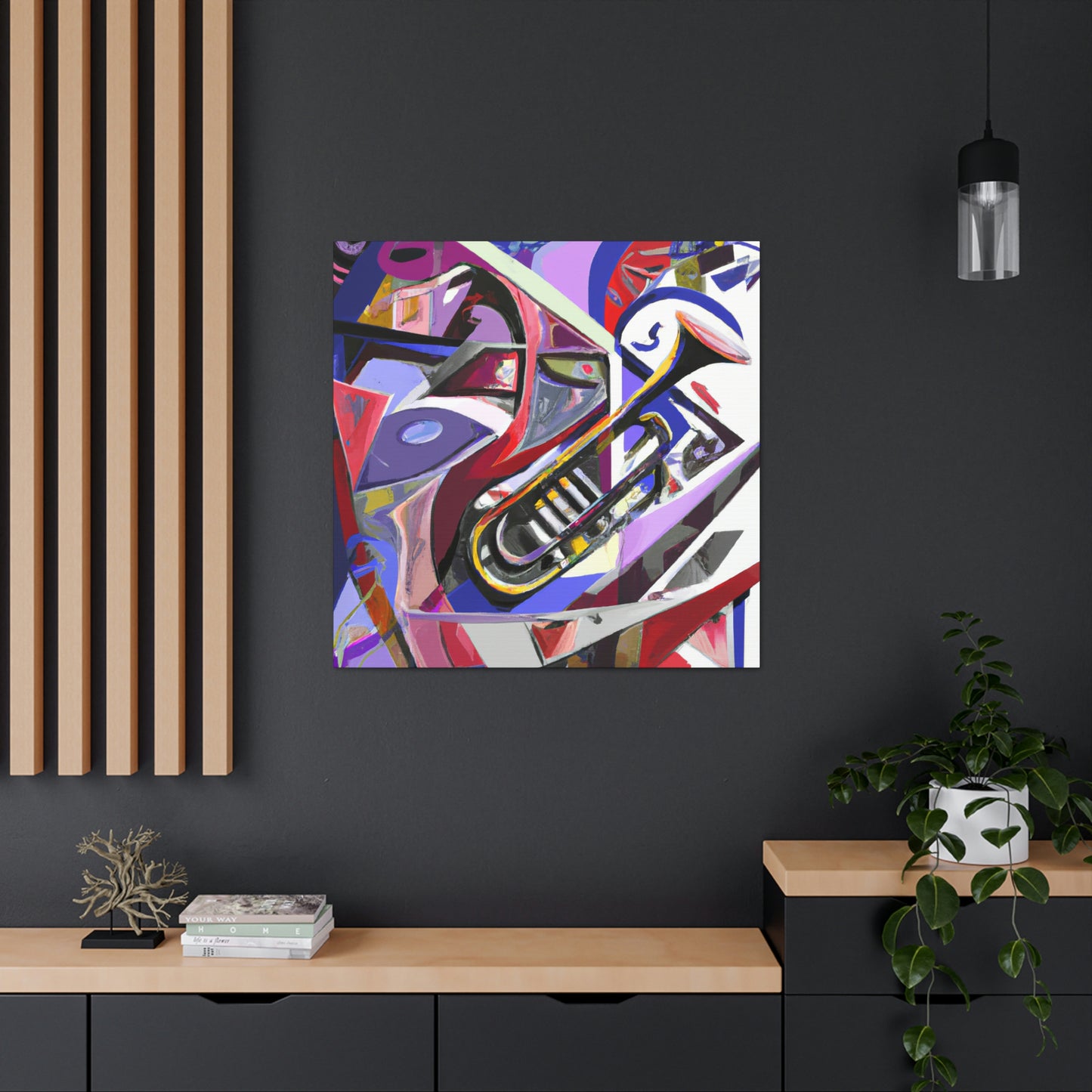 Trombone in Abstract. - Canvas