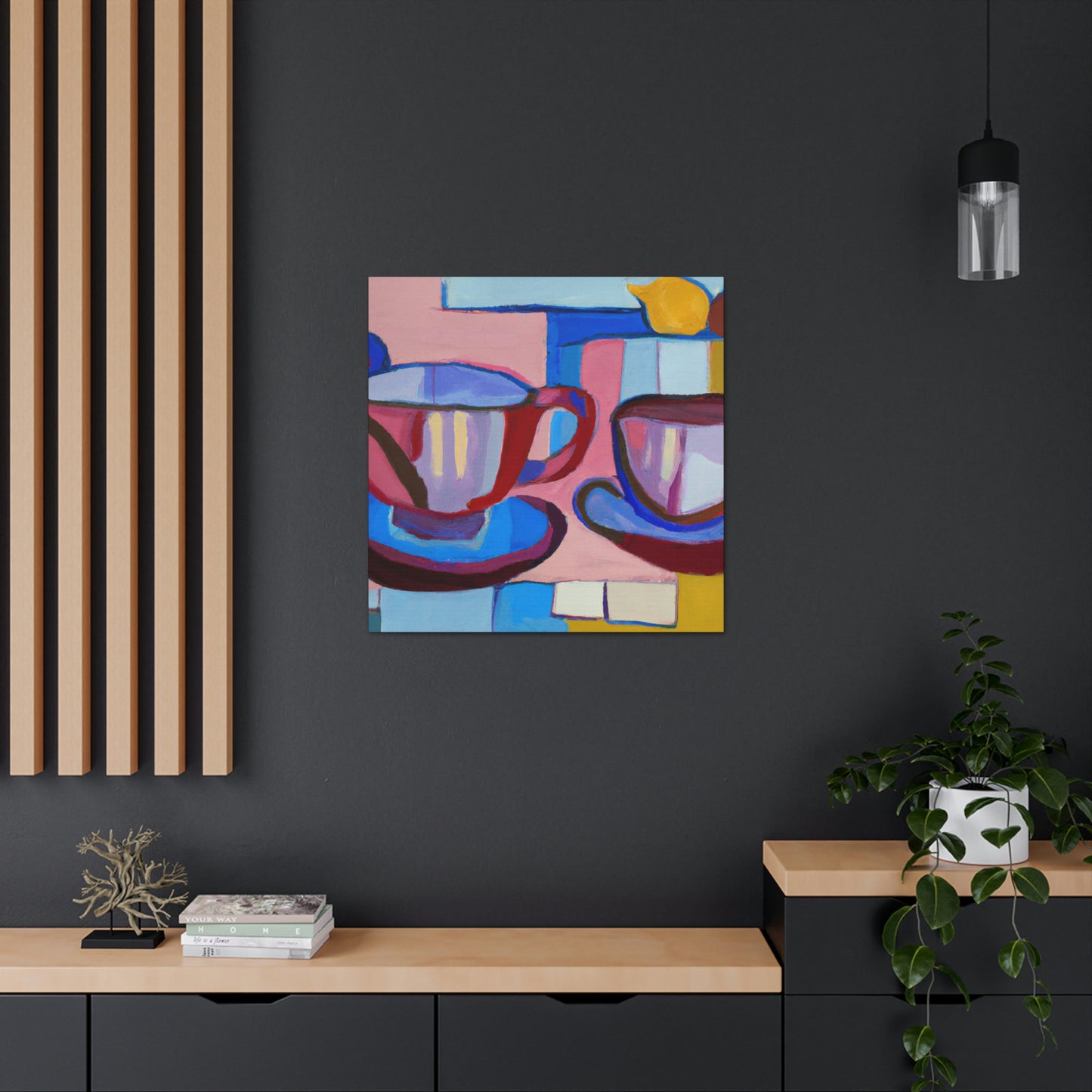 "Tea Cups in Movement" - Canvas