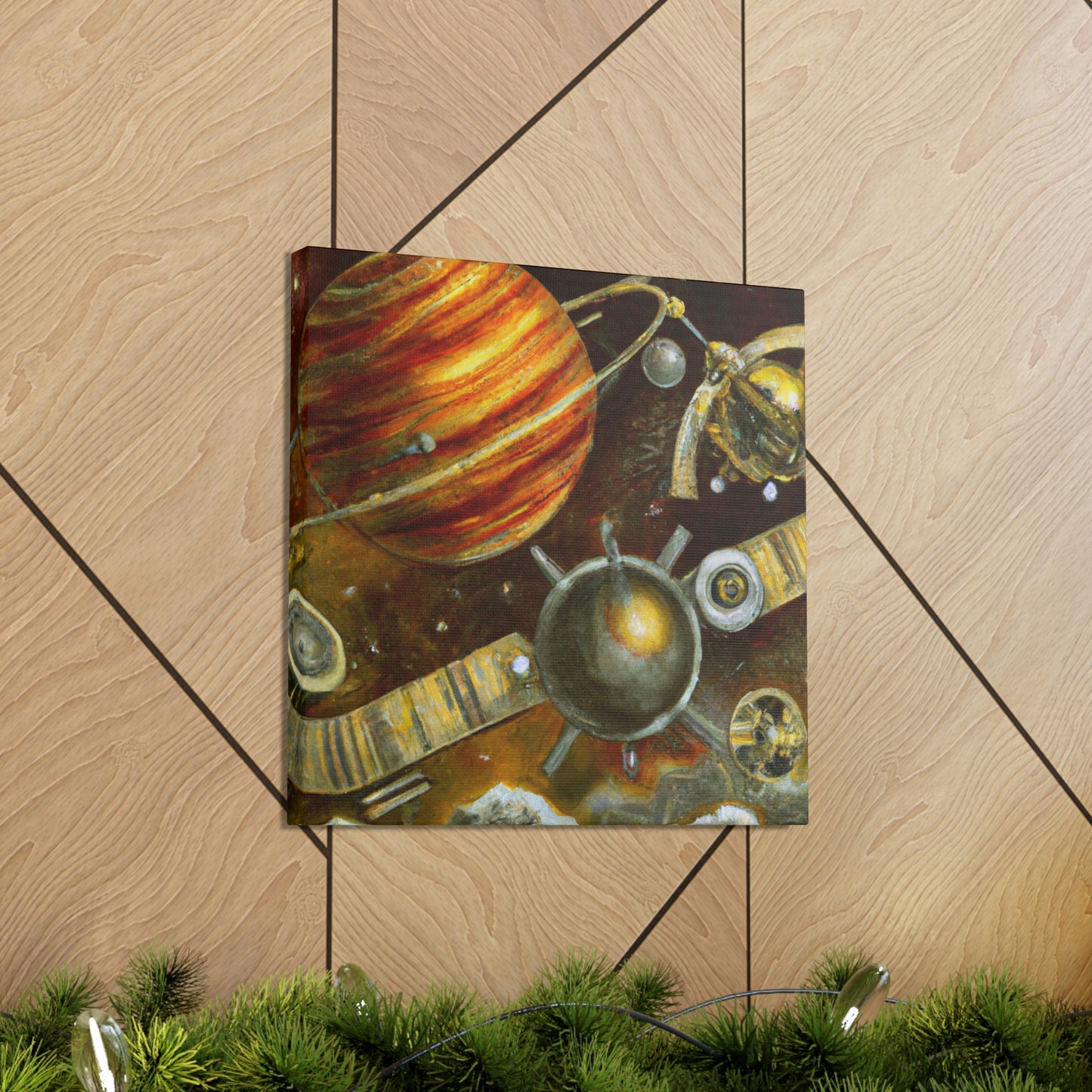 "Jupiter in Steampunk Hues" - Canvas