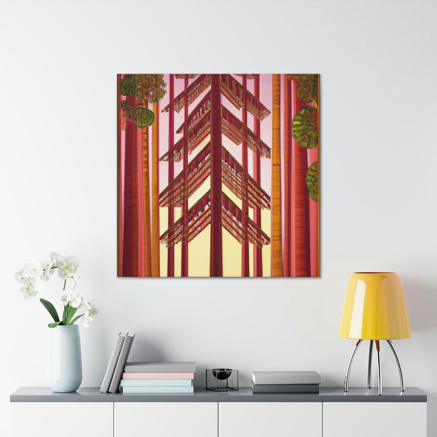 "Futuristic Redwood Monument" - Canvas