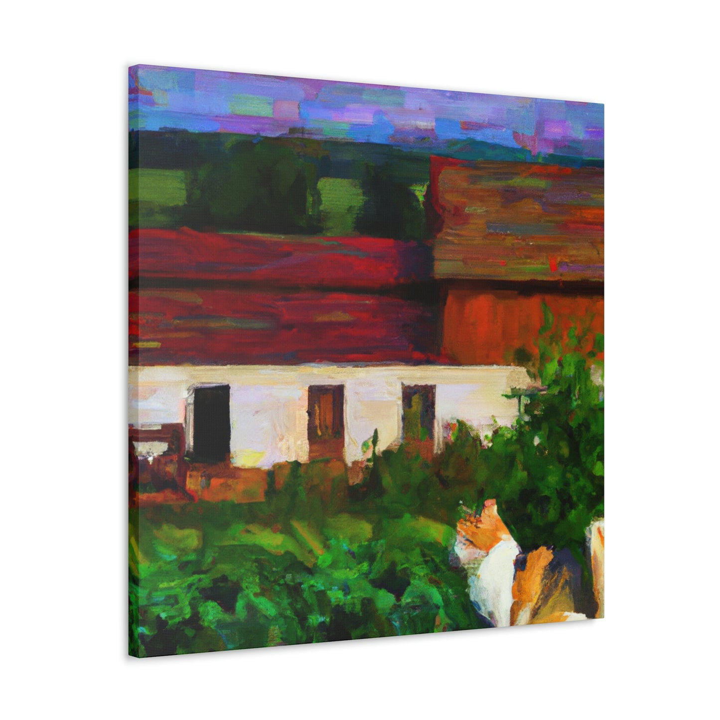 "Barn Cat Impressionism" - Canvas