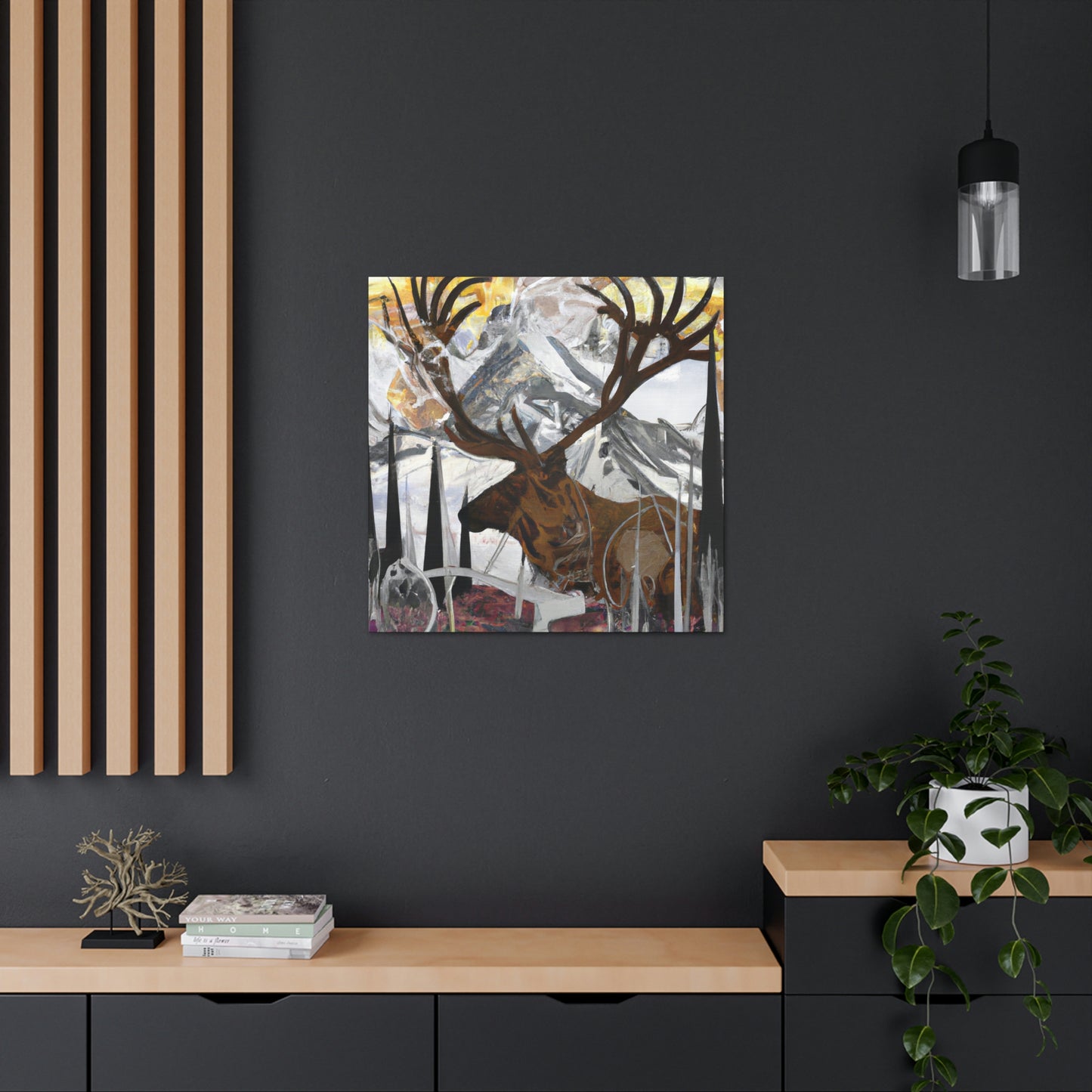 Elk of Art Deco - Canvas