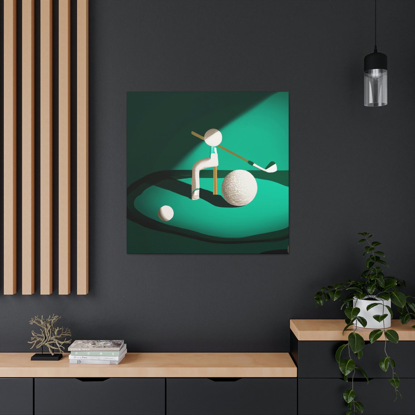 Golfing In Minimalism - Canvas