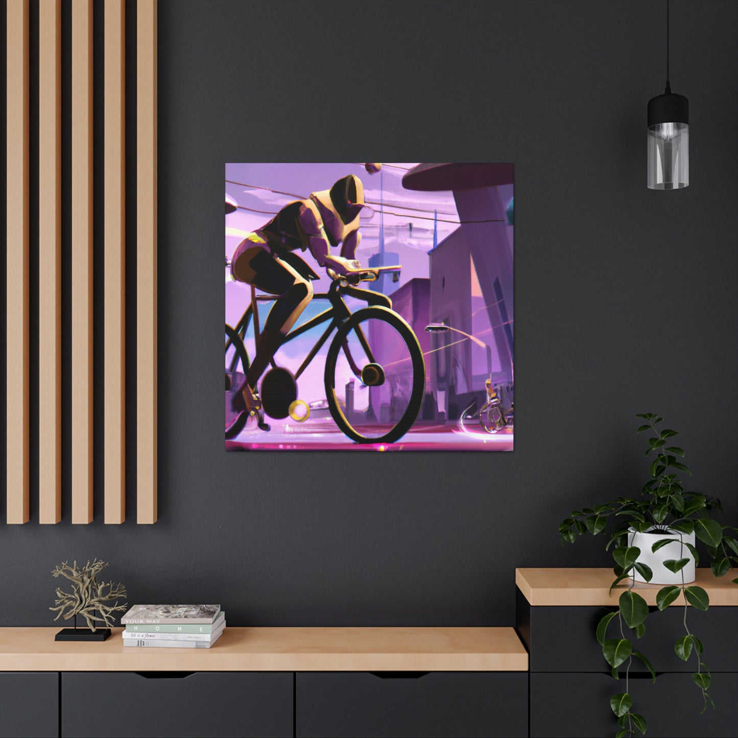 "Biking in the Jazz Age" - Canvas