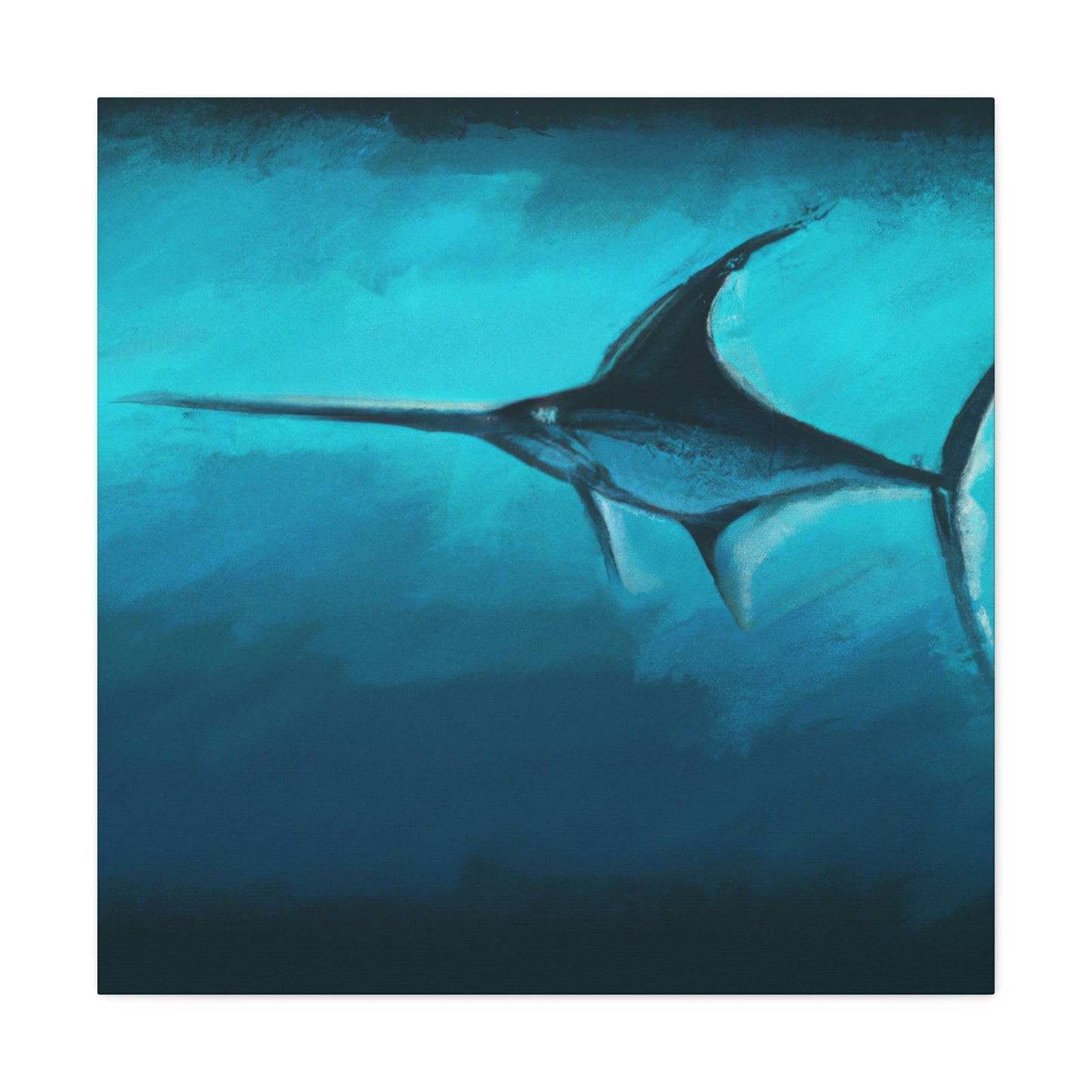 "Swordfish in Moonlight" - Canvas