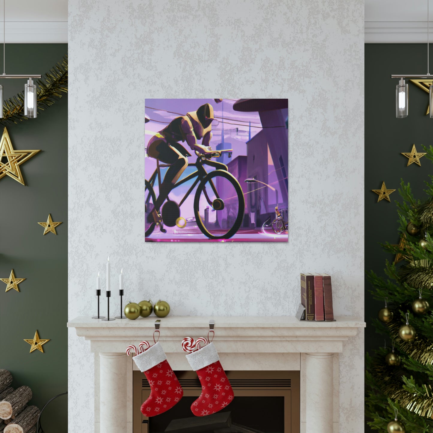 "Biking in the Jazz Age" - Canvas