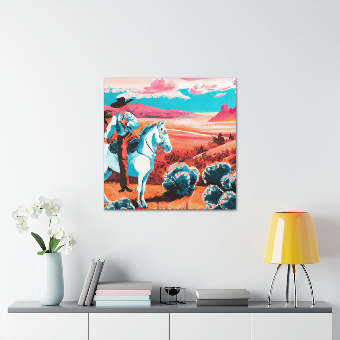 "Frontier Sunset Reflection" - Canvas