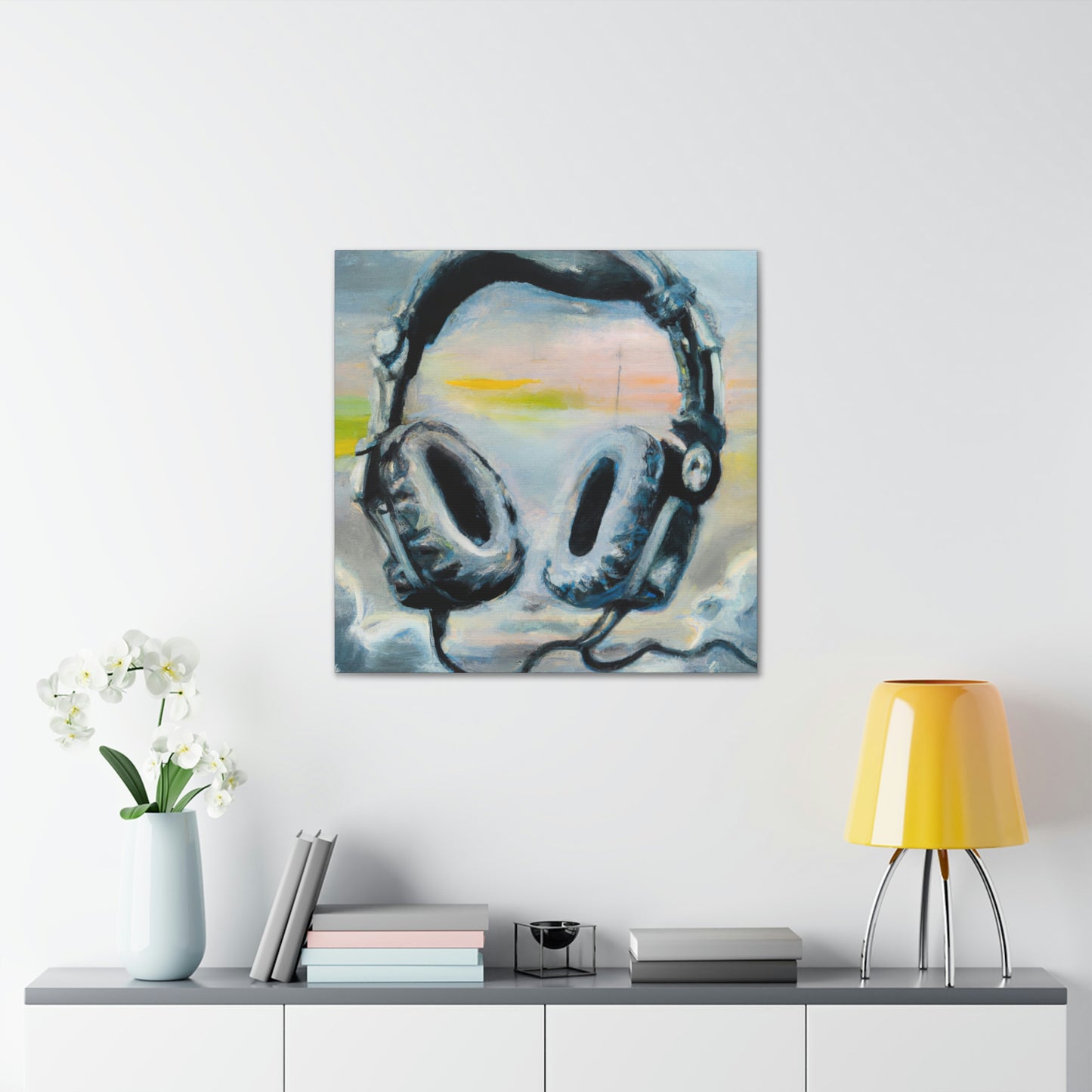 "Headphones in Expressionism" - Canvas