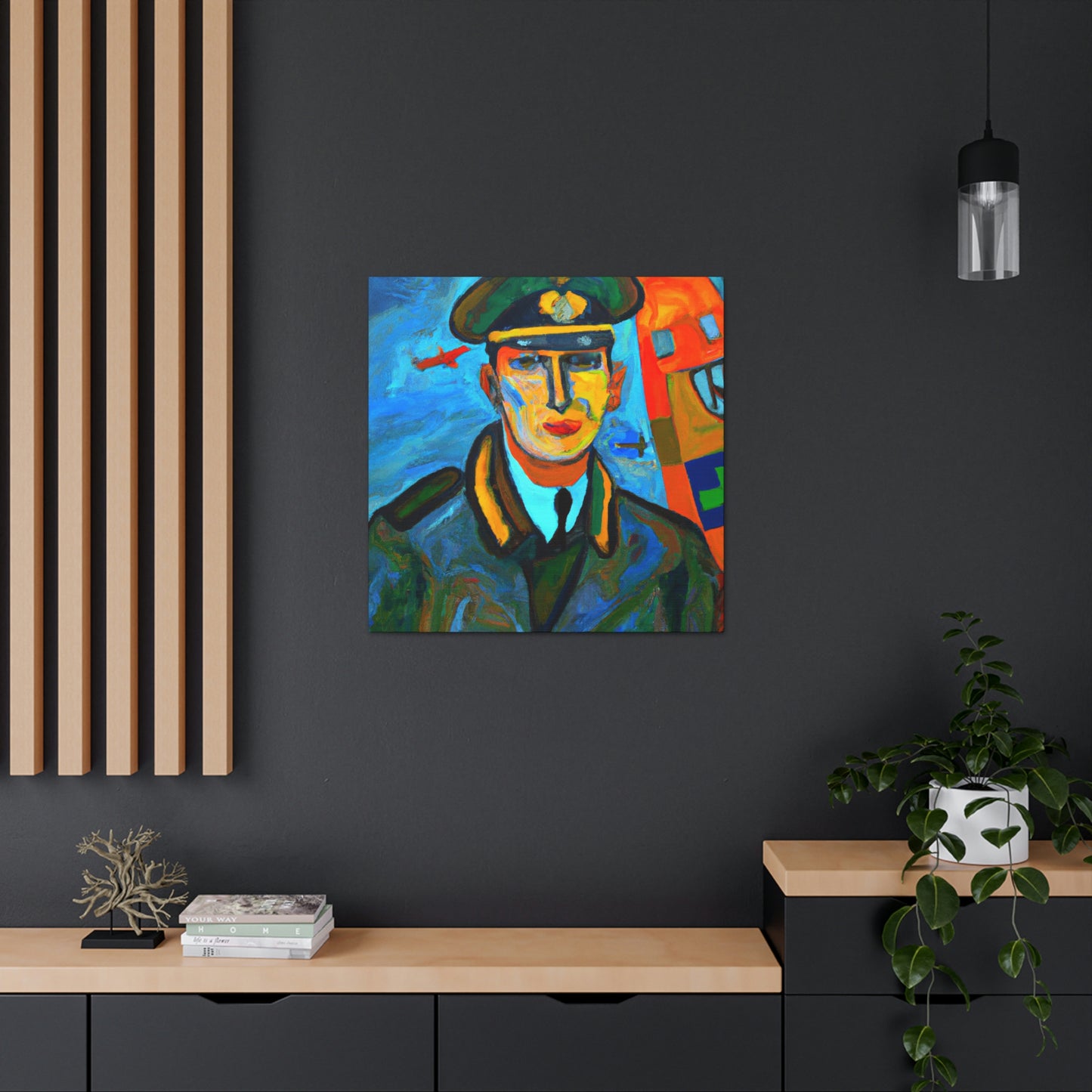 Navy Pilot in Fauve - Canvas