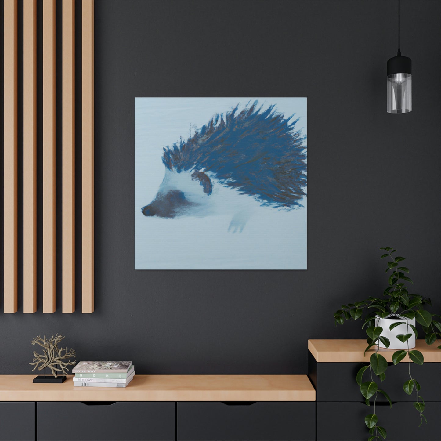 "Hedgehog in Minimalism" - Canvas