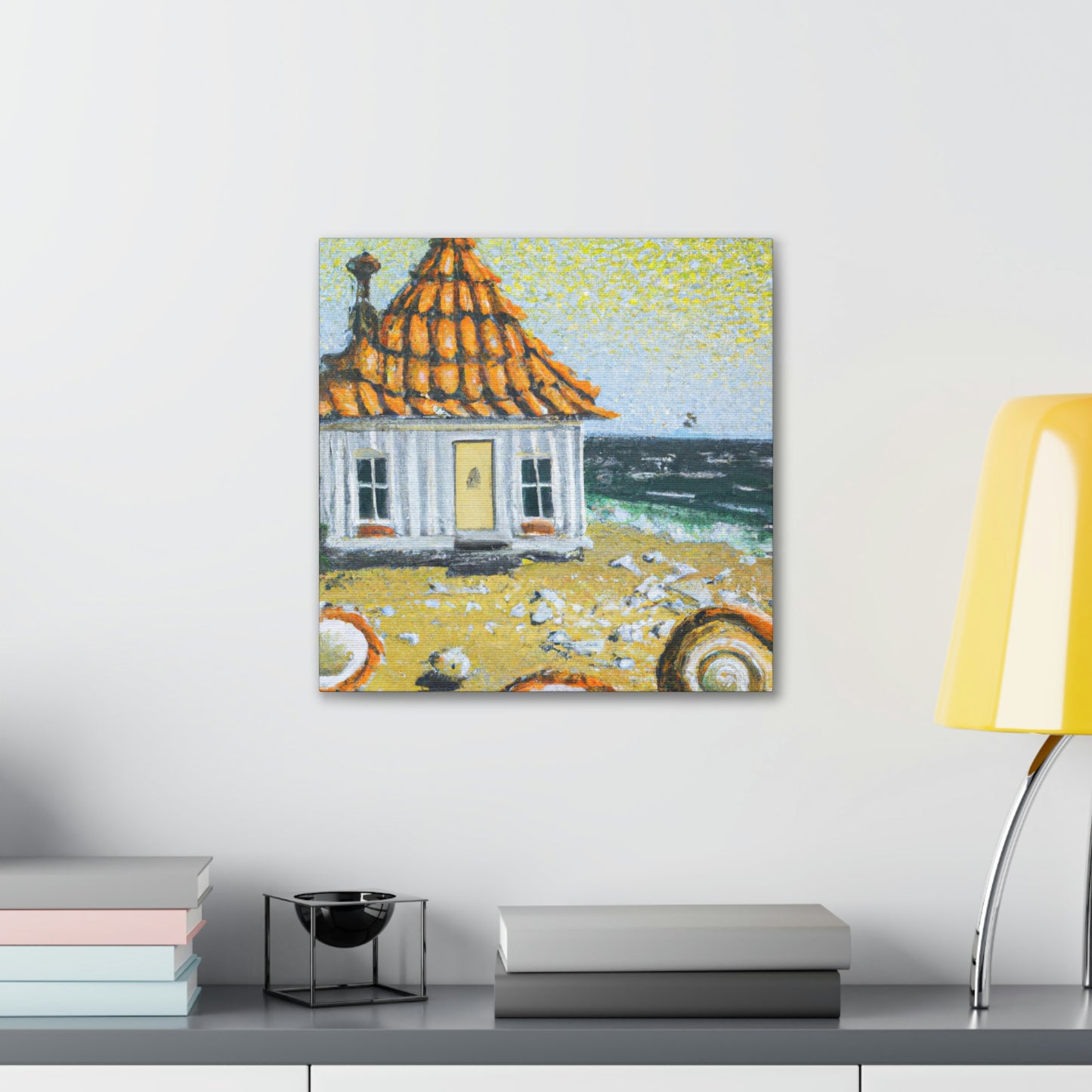 "Beach Hut in Baroque" - Canvas