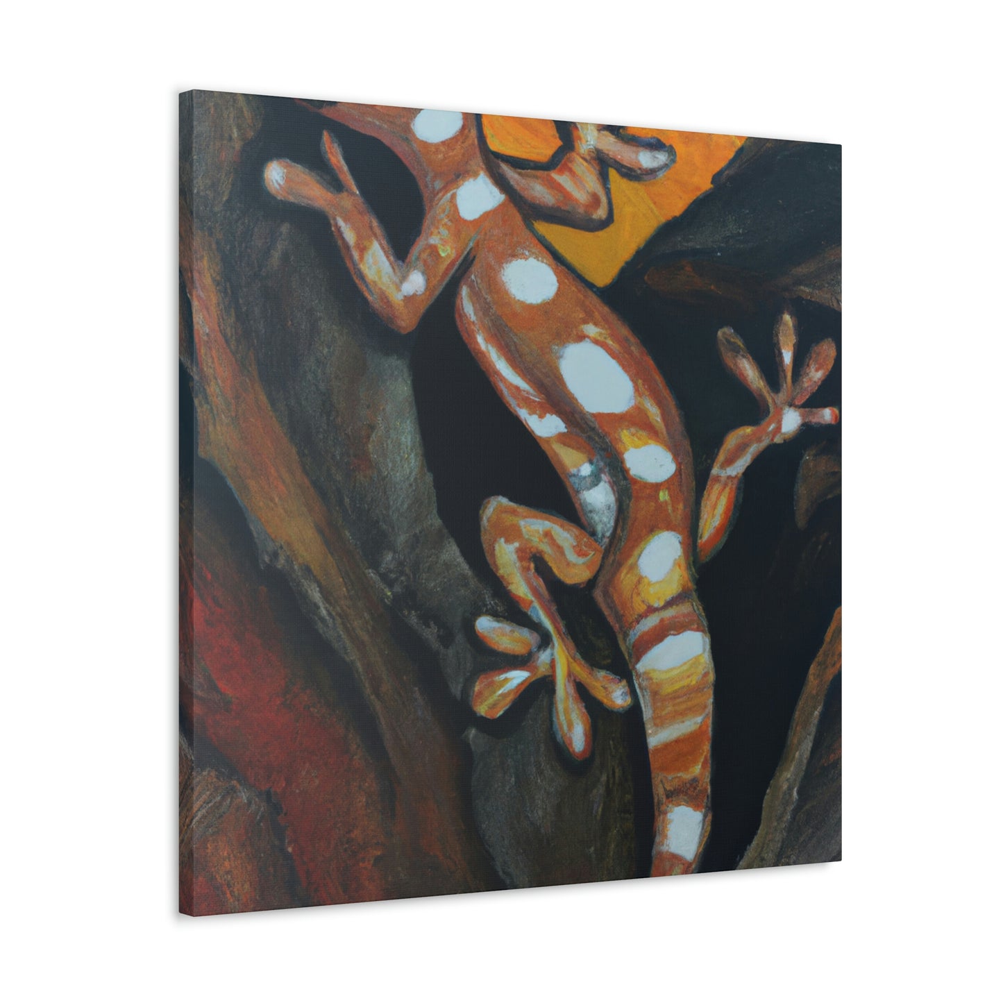 "Gecko on Canvas 1940". - Canvas