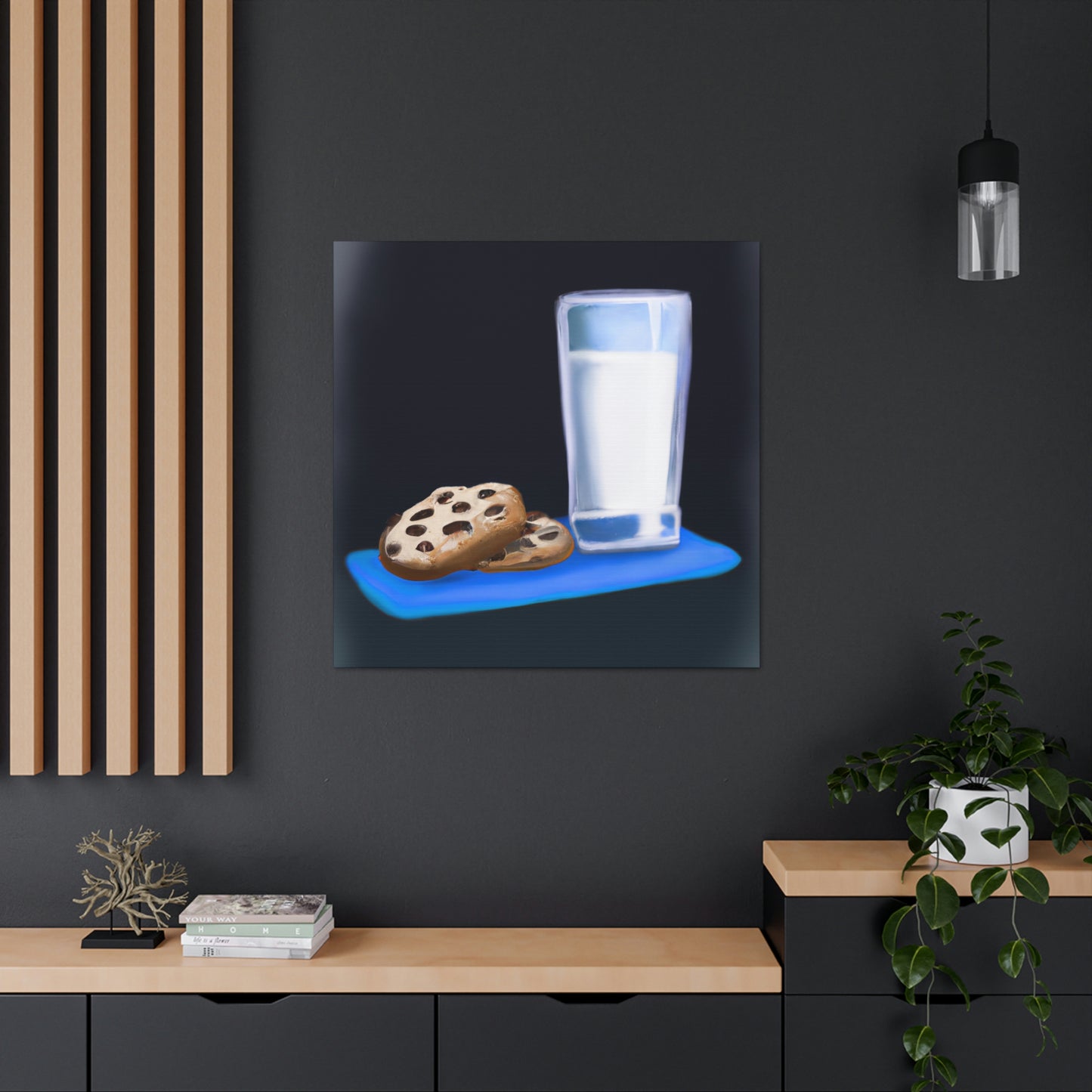 "Comforting Milk & Cookies" - Canvas