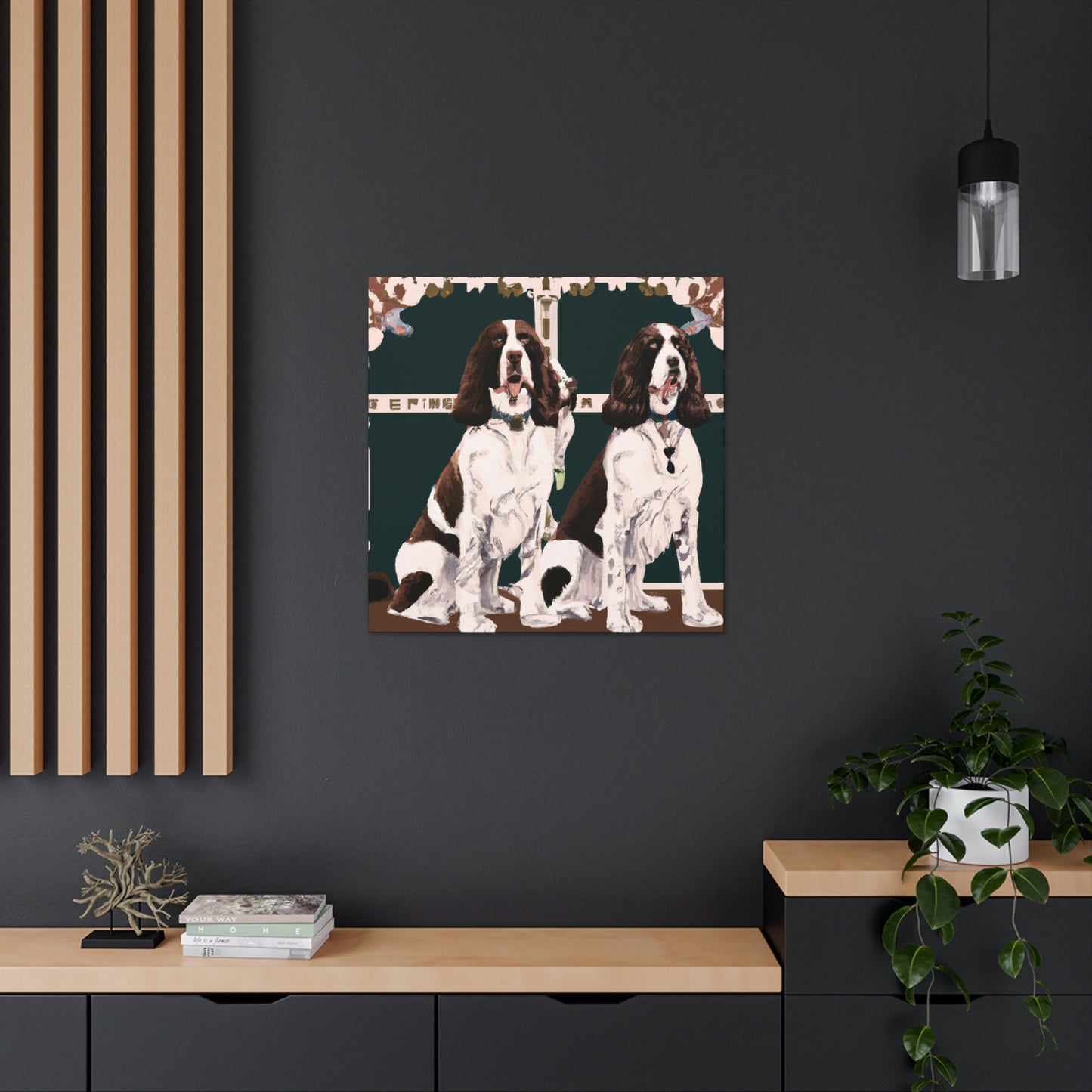 "Sprightly Springers Sparkle" - Canvas