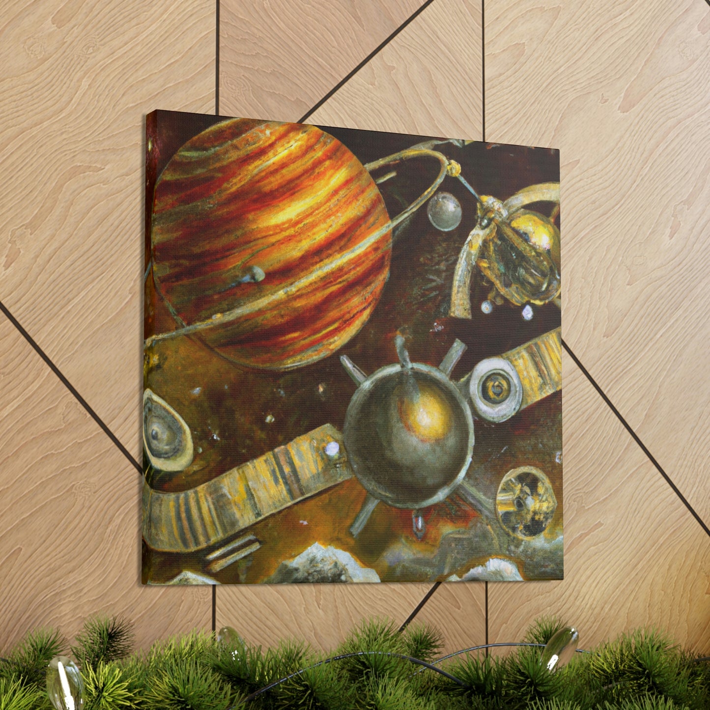 "Jupiter in Steampunk Hues" - Canvas