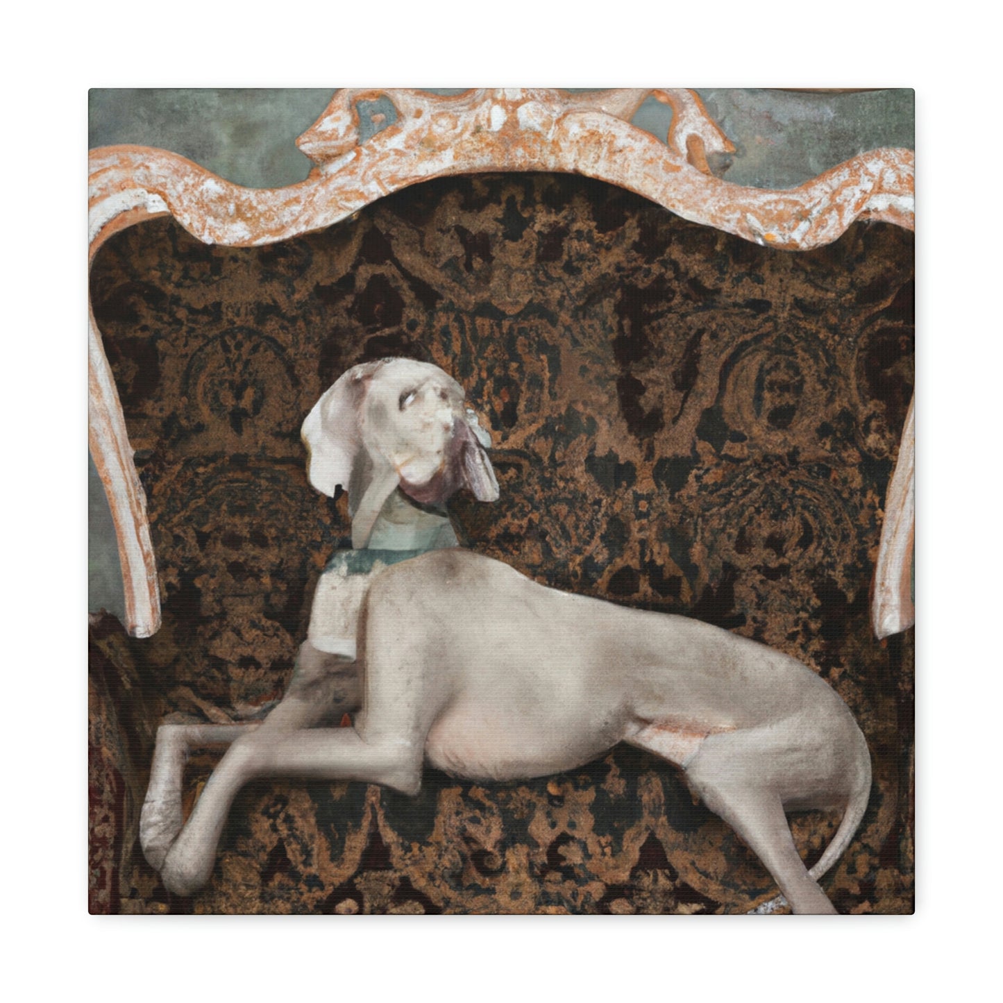 "Weimaraner at Play" - Canvas