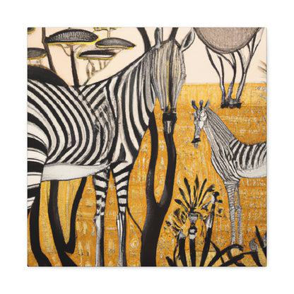 "Striped Zebra Symphony" - Canvas